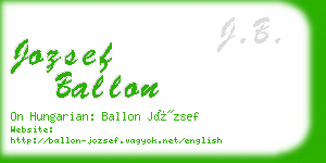 jozsef ballon business card